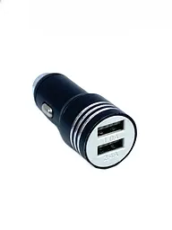 Автомобільний зарядний пристрій у прикурювач Veron Car Charger 2.4 A 2 USB Чорний (A-01) - мініатюра 2