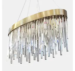 Підвісна люстра Artlight P809/800L GD на 10 ламп E14 із овальним латунним корпусом - мініатюра 2