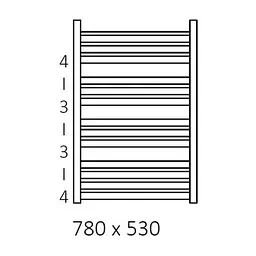 Сушарка для рушників Terma 780х530 Marlin (WGMAR078053KS95SX) - мініатюра 3