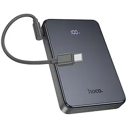 Портативний ЗП Power Bank Hoco J170 Starlight 22.5W+PD20W with cable 10000 mAh Metal gray - мініатюра 4