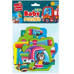 Пазли максі з грою Vladi Toys Малюк зможе Транспорт і тварини 14 елементів укр. мова (VT1722-24) - мініатюра 4