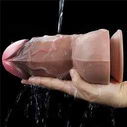 Реалістичний фалоімітатор LoveToy Nature Cock 18.2 см коричневий - мініатюра 5