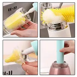 Електрична бездротова щітка – йорж Cup Cleaning Brush з насадками для прибирання та миття посуду · USB зарядка - мініатюра 3