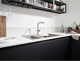Змішувач Hansgrohe Talis M54 270 1jet кухонний з витяжним виливом 72808800 Stainless Steel Нержавіюча сталь - мініатюра 4