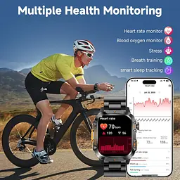 Чоловічий розумний годинник з GPS, Bluetooth дзвінками, компасом та двома ремінцями - мініатюра 5