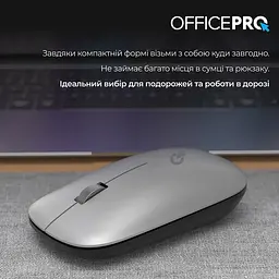 Миша OfficePro Silent Click Wireless Silver (M225S) - мініатюра 6