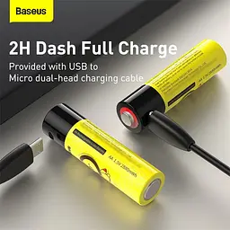 Акумулятор Baseus AA Rechargeable Li-ion Battery 2 шт. - мініатюра 3