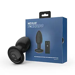 Анальна пробка Nexus Tornado Butt Plug Medium 10.9 см (чорний) - мініатюра 5