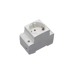 Розетка ELM SO-10E-DIN із заземленням на DIN-рейку 16A Біла (41-0023)