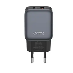 Адаптер живлення зарядний пристрій XO L156 30 W 2 порти USB-A + USB-C - мініатюра 4