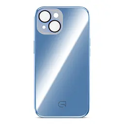 Чехол-накладка для Apple iPhone 15, Replica MagSafe, голубой, противоударный защитный чехол с магнитным кольцом MagSafe, защита всего корпуса, TPU+PC, зеркальный, выступающий бортик вокруг экрана, ArmorStandart (ARM76225)
