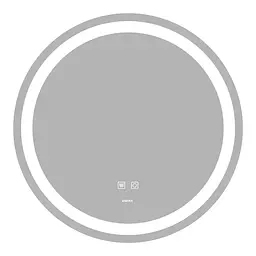 Дзеркало Zerix Solo MC01-80 з LED Touch, Anti-fog, димером, регулятором яскравості ZX6064