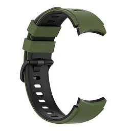 Ремінець для Samsung Galaxy Watch 5 Pro 45mm - зелено-чорний ширина кріплення 20мм силікон Watchbands Ricco (W19-2WB69551119) - мініатюра 3