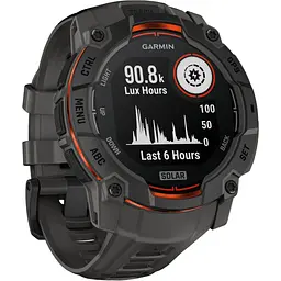 Смарт-годинник Garmin Instinct 3 Solar 50mm Black with Charcoal Band (010-02935-00) [125560] - мініатюра 2
