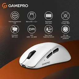 Миша GamePro Genesis Avenger White (GM096W) - мініатюра 10
