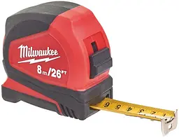 Рулетка Pro Compact C8-26/25 8мх16мм з фіксатором змотування АБС-пластик Milwaukee hoz0013703