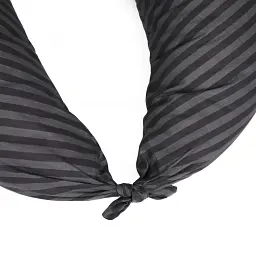 Подушка для вагітних та годування MirSon №5017 Color Line Stripe Black 30х170 см чорна (2200010969771) - мініатюра 2