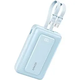 Повербанк Anker 20000 mAh 45W з 2 вбудованими кабелями USB-C швидка зарядка PD та LED дисплей для ноутбука