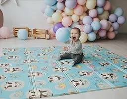 Дитячий двосторонній складаний килимок Poppet Пригоди ведмедиків і Танець панд, 200х180 см (PP003-200) - мініатюра 11