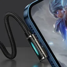 Кабель Baseus Legend Series Elbow Fast Charging Data Cable Type-C to iP PD 20W 1m CATLCS-01 Black - мініатюра 2