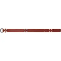 Нашийник подвійний Collar, шкіра, 56-68х4,5 см, коричневий - мініатюра 4