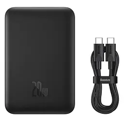 Зовнішній MagSafe акумулятор Baseus Power Bank 10000mAh 20W (PPCX030001) Black - мініатюра 6