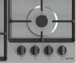 Варильна поверхня газова Gorenje 60 см чугун конфорка Wok нержавіюча сталь - мініатюра 5