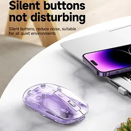 Миша бездротова Hoco GM29 Mysterios Bluetooth + 2.4G Romantic purple - мініатюра 4