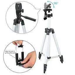 Штатив TRIPOD 3110 для Телефону Камери Фотоапарата з Bluetooth Кнопкою 102см - мініатюра 8