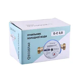 Лічильник холодної води Ecostar DN15 1/2″ L110 E-C 2,5 000021807 - мініатюра 3