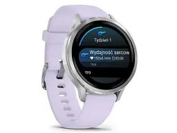 Смарт-годинник Garmin Venu 4 41 mm Silver with Periwinkle Silicone Band (010-03013-01) - мініатюра 2