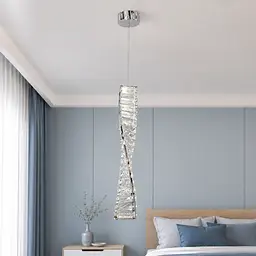 Вертикальна підвісна LED люстра зі скляними елементами MD230107/50CH Artlight у хромі - мініатюра 2