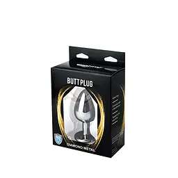 Анальна пробка Fantasy Silver Butt Plug Diamond S 7 см (рожевий) - мініатюра 4