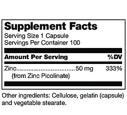 Цинк піколінат Douglas Laboratories Zinc Picolinate 50 мг 100 капс - мініатюра 2
