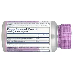 Берберин і корінь орегонського винограду Solaray Berberine with Oregon Grape, 60 вегакапсул для підтримки організму - мініатюра 2