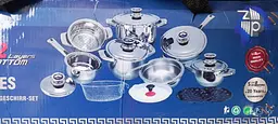 Набір каструль з кришками та сковорідкою Z.P.T. International Z.P.-1719, 19 предметів - мініатюра 3