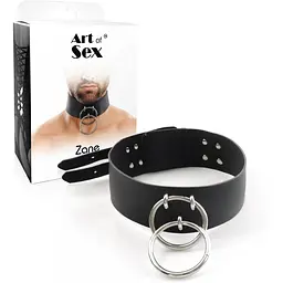 Чоловічий чокер із натуральної шкіри Art of Sex - Zane Collar - мініатюра 3