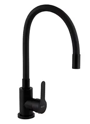 Змішувач для кухні Brinex Pure 015F3 з гнучким виливом Black Matt BRIPUR015F3BLM