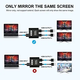 HDMI спліттер 1 вхід / 2 виходи з підтримкою 4K - мініатюра 7