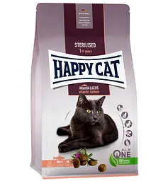 Сухой корм для взрослых стерилизованных кошек Happy Cat Sterilised Atlantik Lachs, со вкусом атлантического лосося, 4 кг (70580)