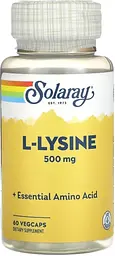 Лізин Solaray L-Lysine 500 мг 60 капс