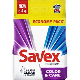 Стиральный порошок Savex Premium Color&Care 5.4 кг