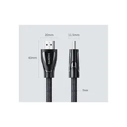 Кабель мультимедійний HDMI M to HDMI M 2.0m braided HD140 black Ugreen (80403) - мініатюра 5
