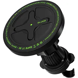 Автотримач із бездротовою зарядкою Blueo Ape Legend Car Mount Magnetic Wireless Charger Black (BC5955B) [97410] - мініатюра 1