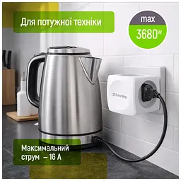 Мережевий розгалужувач ColorWay CW-CHE4W 4 розетки (CW-CHE4W) - мініатюра 9