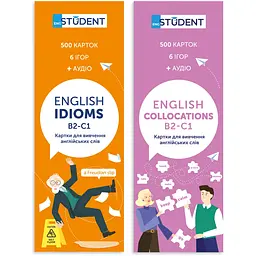 Картки для вивчення англійської English Student Idioms B2-C1 & Collocations B2-C1