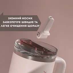 Термос термочашка Stanley Quencher ProTour Flip Straw Tumbler з нержавіючої сталі White 1,18 л KT7001985 - мініатюра 3