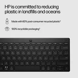 Клавіатура HP 350 Compact Multi-Device Bluetooth UA Black (692S8AA) - мініатюра 7