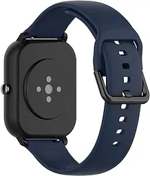 Ремінець силіконовий BeWatch для Xiaomi Amazfit BIP/GTS/GTR L 20 мм Темно-синій (1012389B) - мініатюра 2