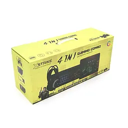 Набір 4 в 1 XSTRIKE XS-2030, Навушники+ клавіатура+ мишка+ килимок, Black, Box - мініатюра 2